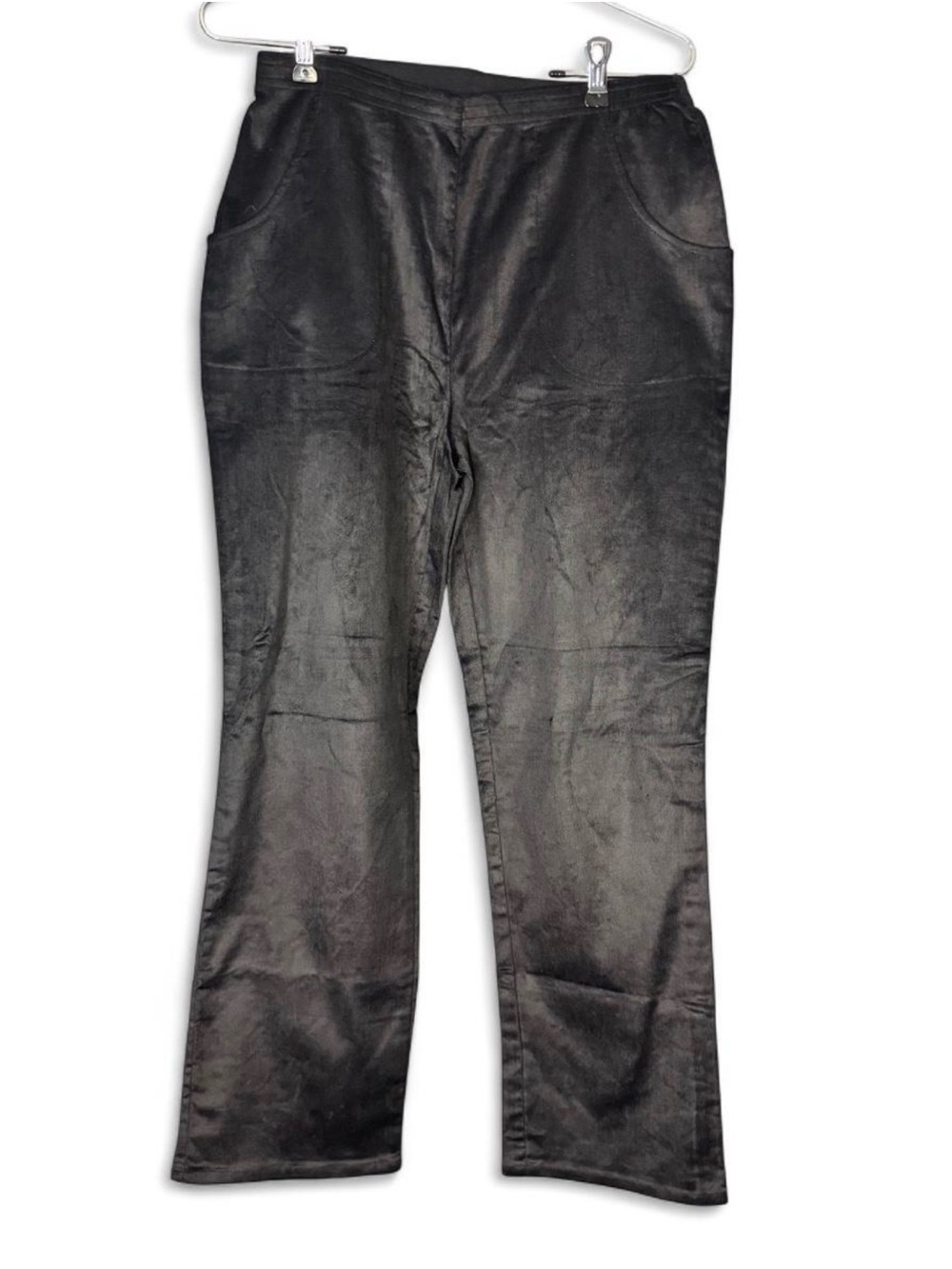 Denim&Co Black Ankle-Length Pull-On Pants
